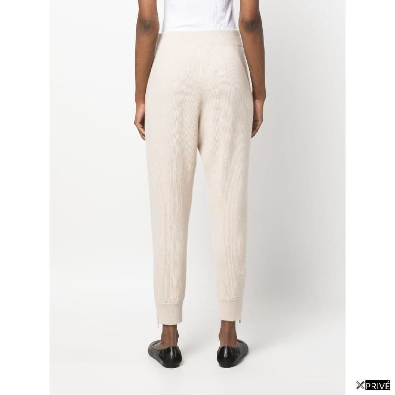 Beige Cashmere Athletic Pants — 4