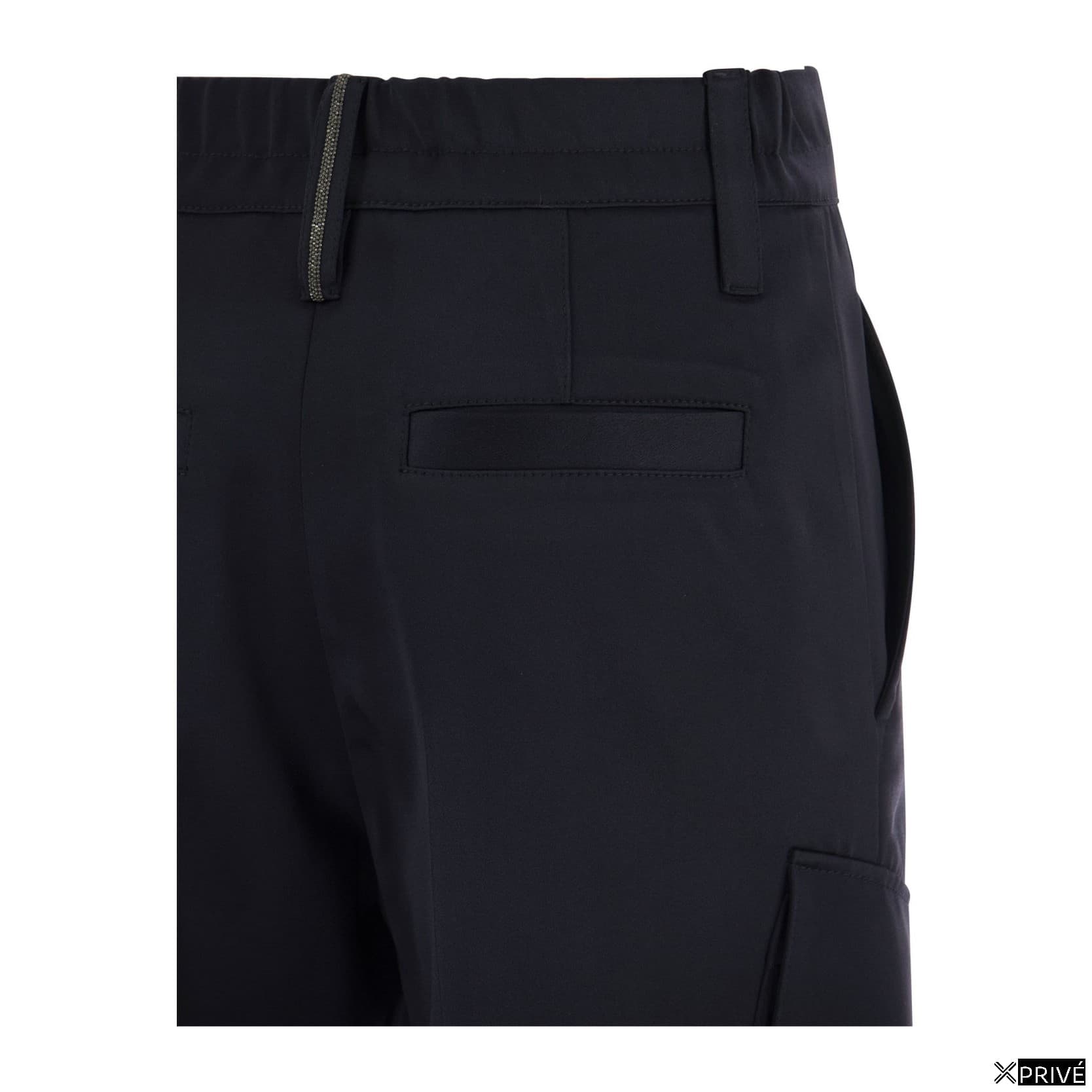 Blue Acetate Cargo Pants — 4