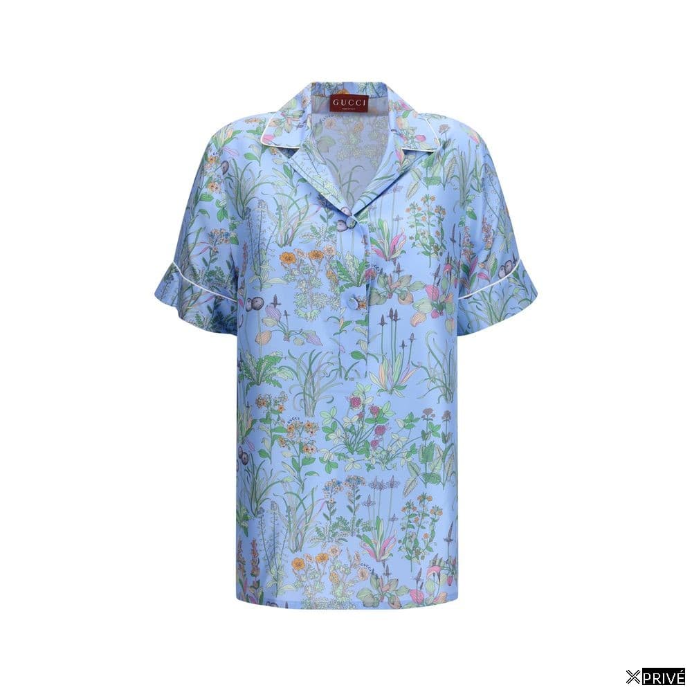 Chemise bleue en Soie — 1