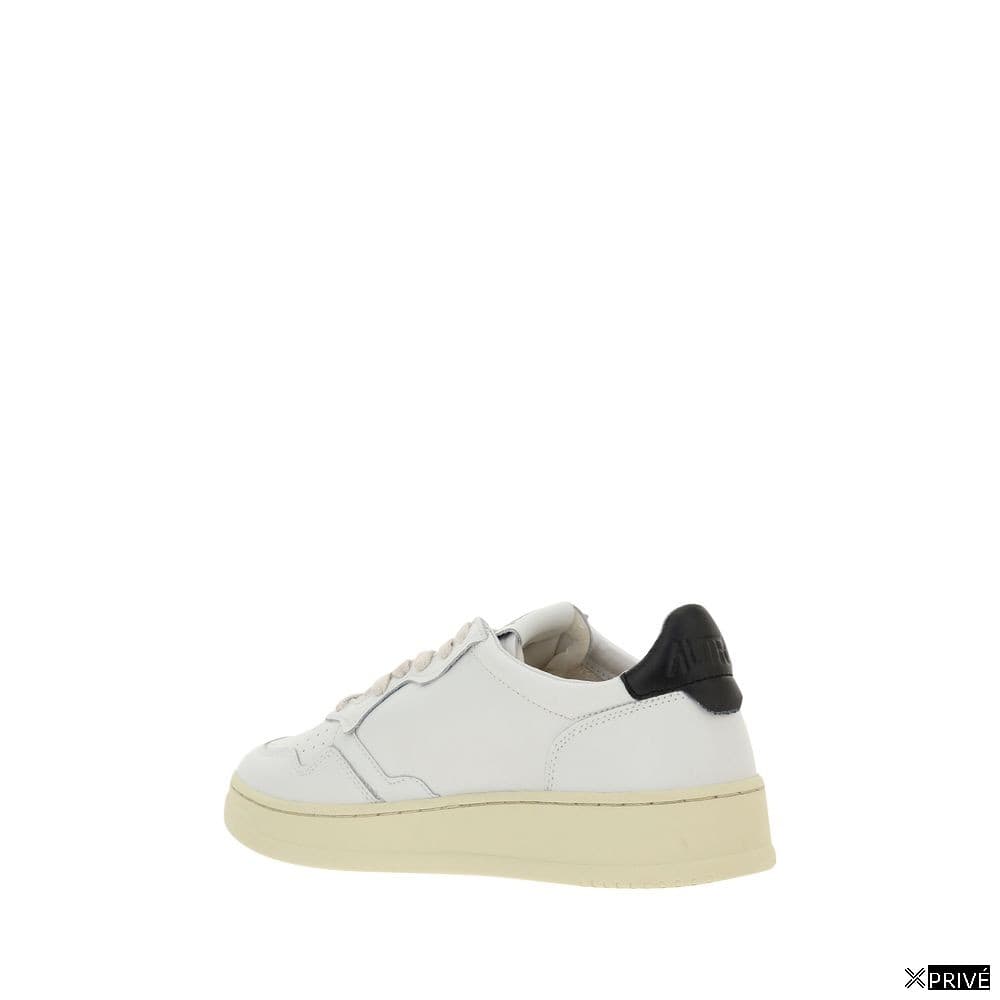 White Calf Leather Bos Taurus Low Top Sneakers — 3