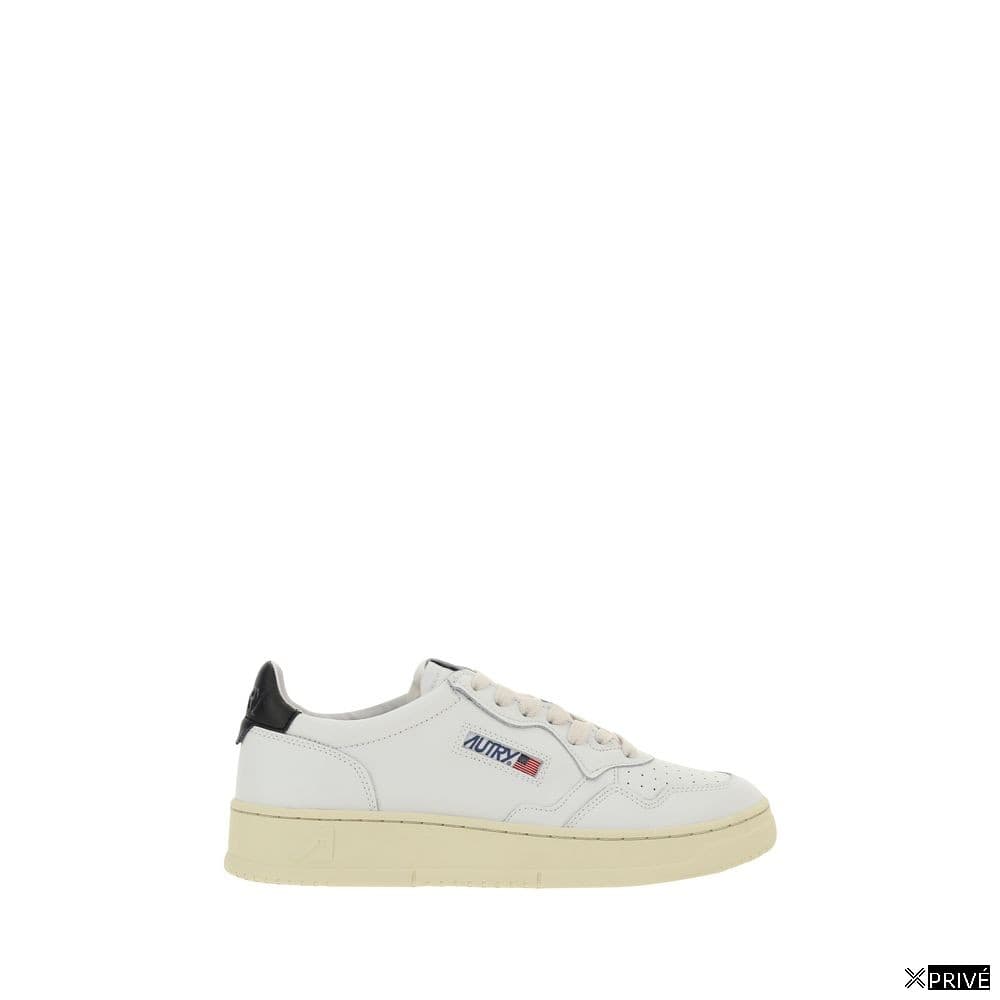 White Calf Leather Bos Taurus Low Top Sneakers — 1