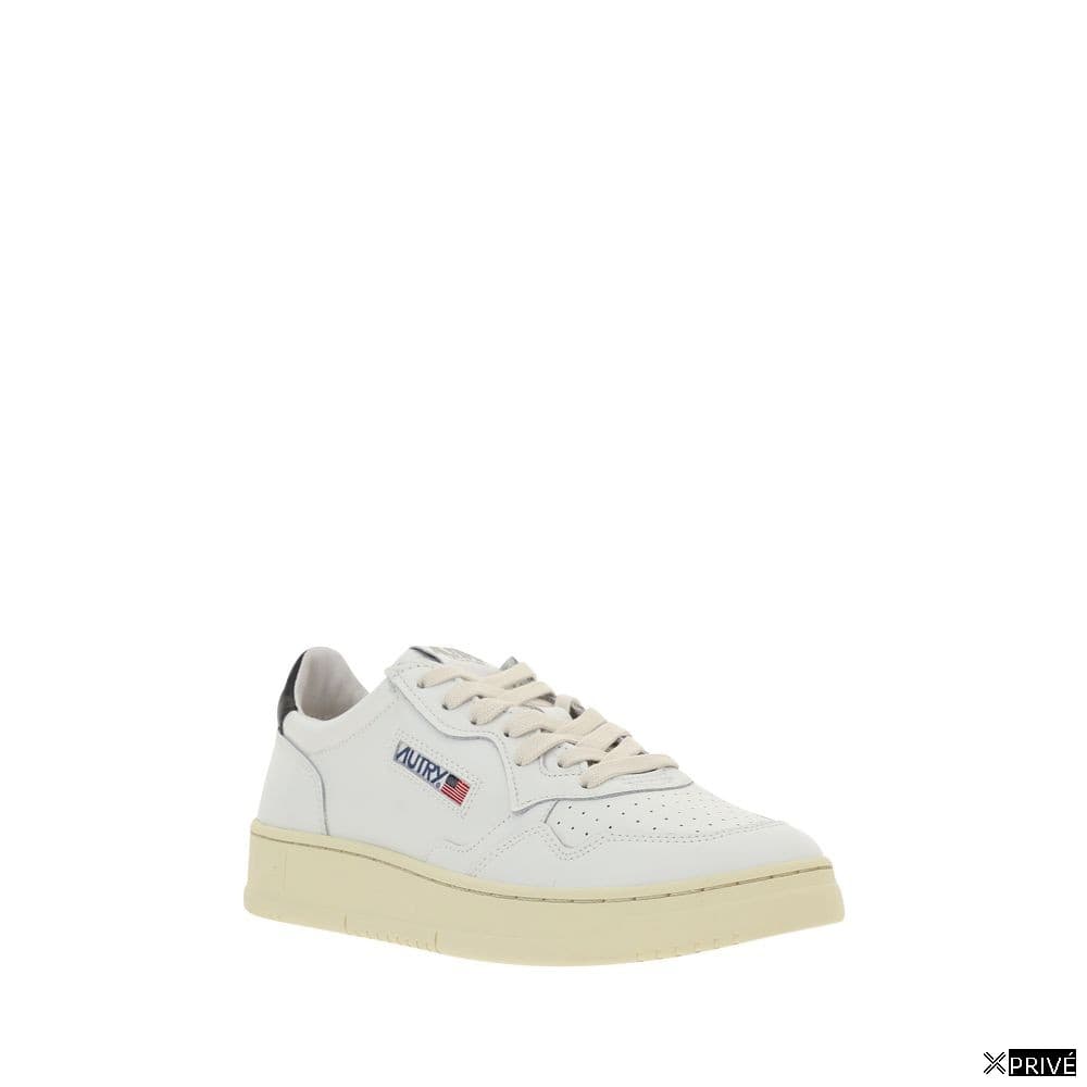 White Calf Leather Bos Taurus Low Top Sneakers — 2