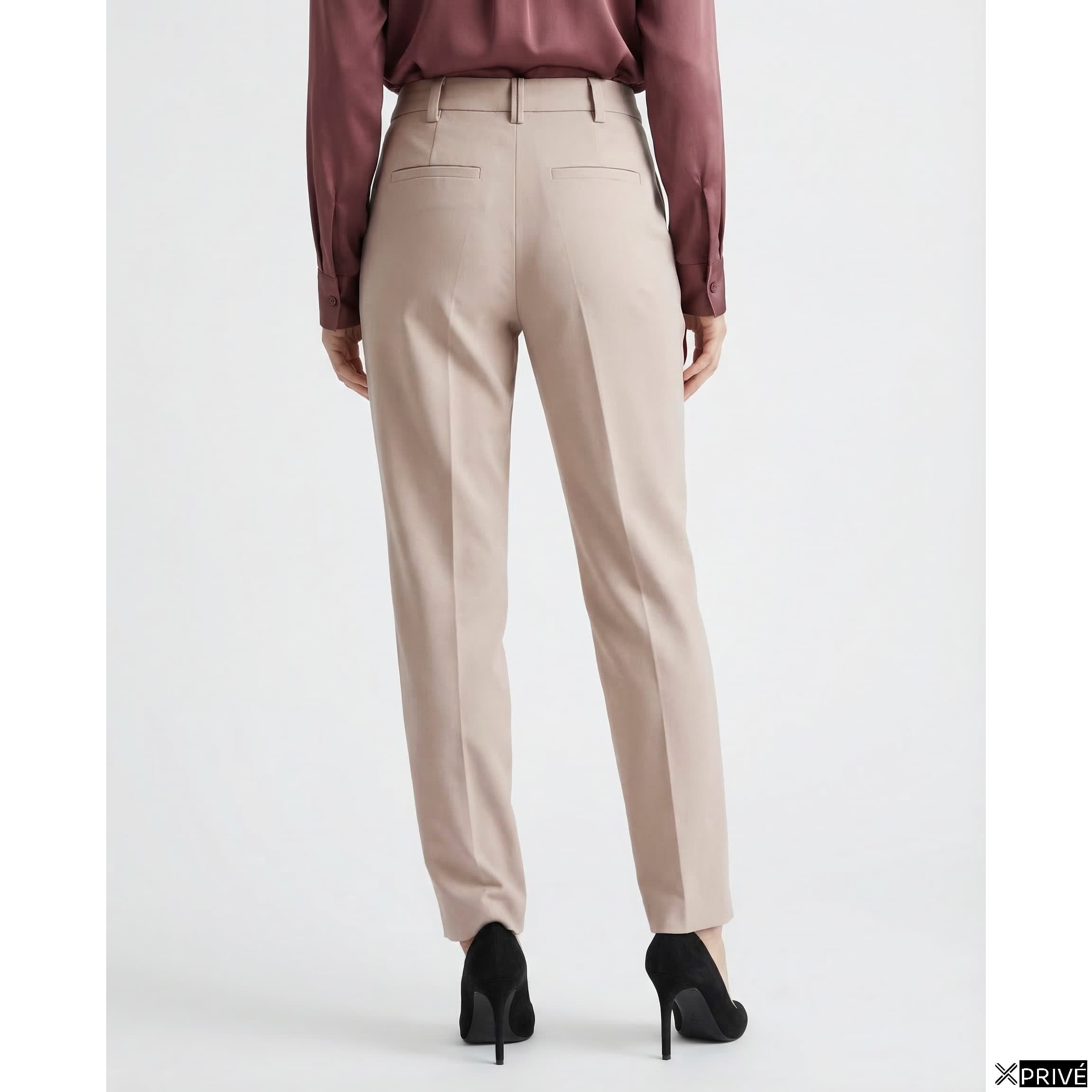 Beige Cotton Dress Pants — 2
