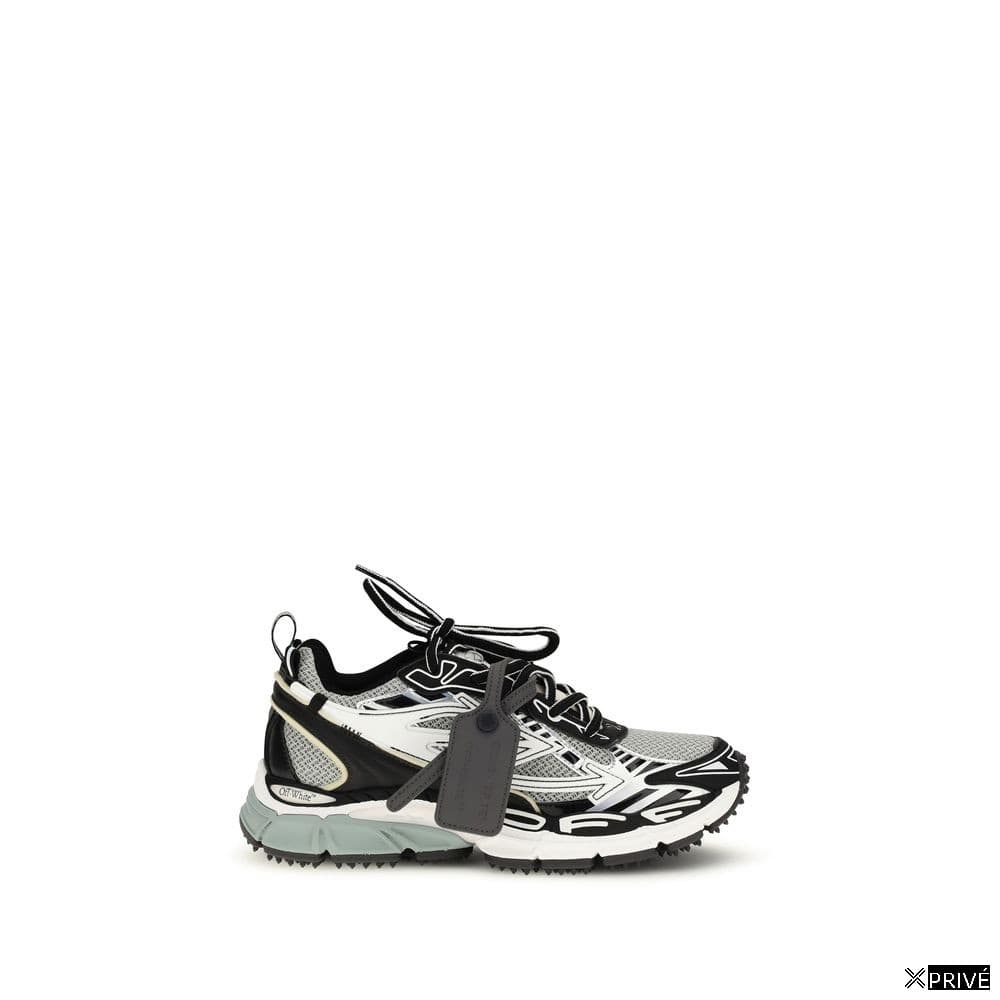 Gray Polyurethane Athletic Sneakers — 1