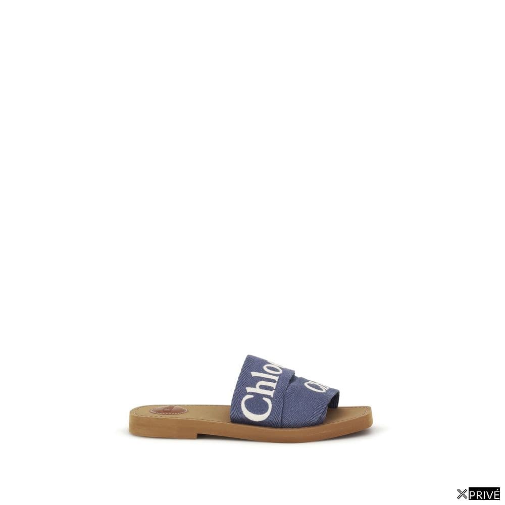 Sandales bleues en Coton — 1