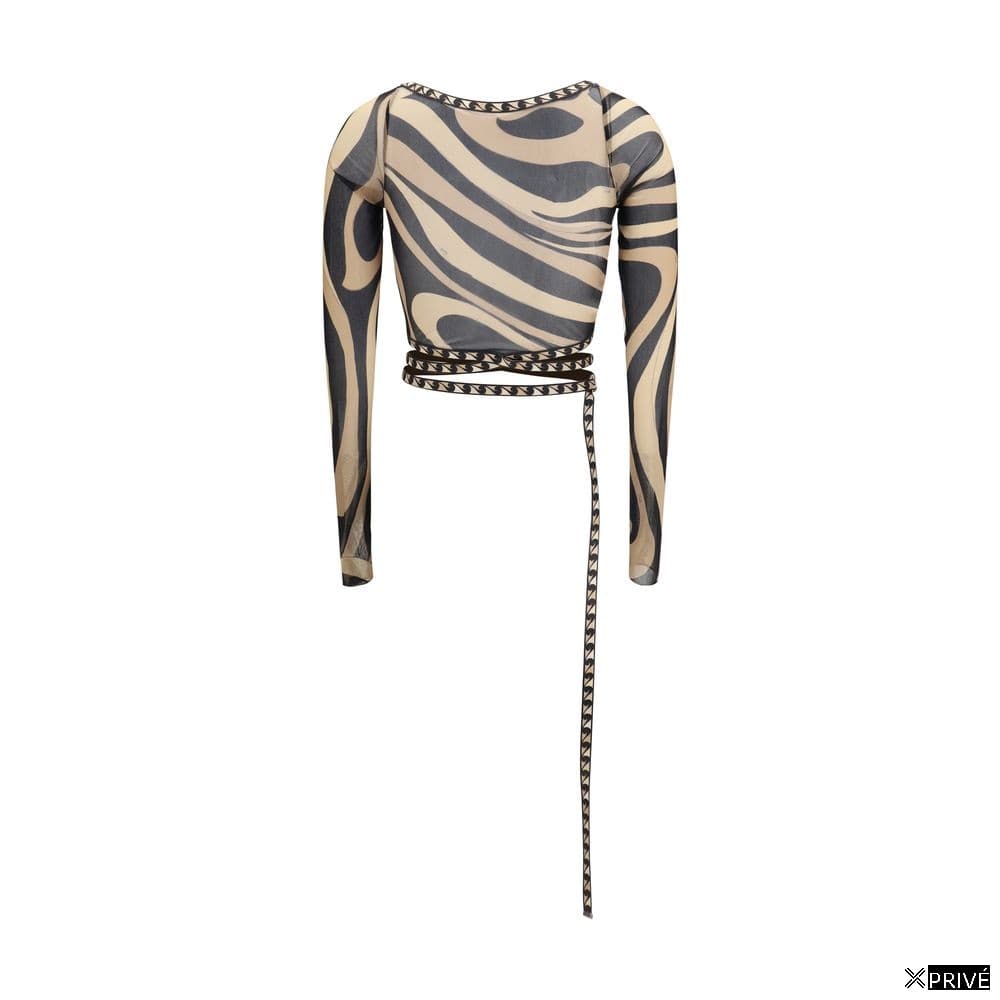 Beige Polyamide Pattern Shirt — 2