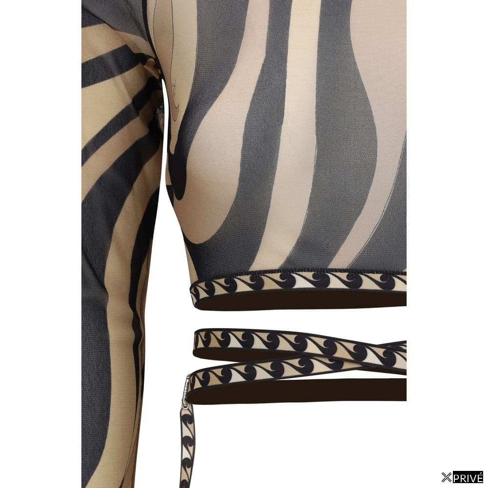 Beige Polyamide Pattern Shirt — 3