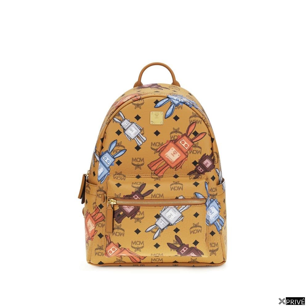 Beige Lamb Ovis Aries Aries Backpack — 1