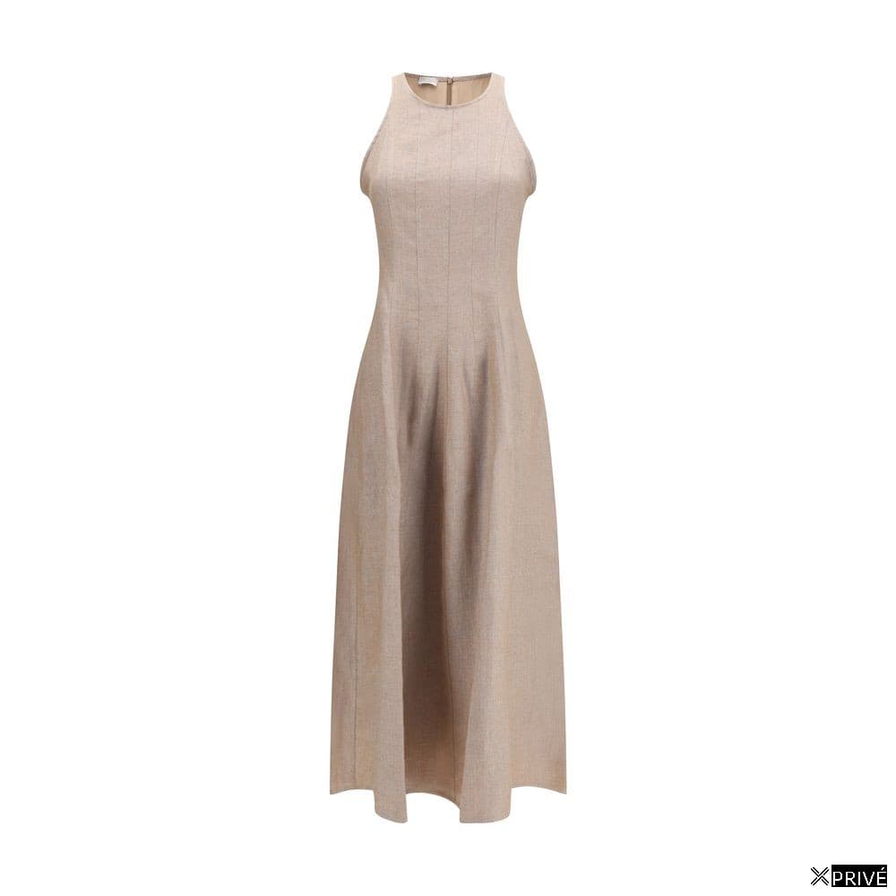Robe beige en Lin — 1