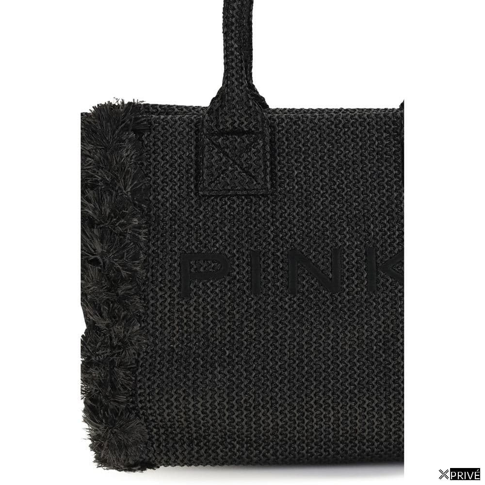 Sac bandoulière noir en Raphia — 4