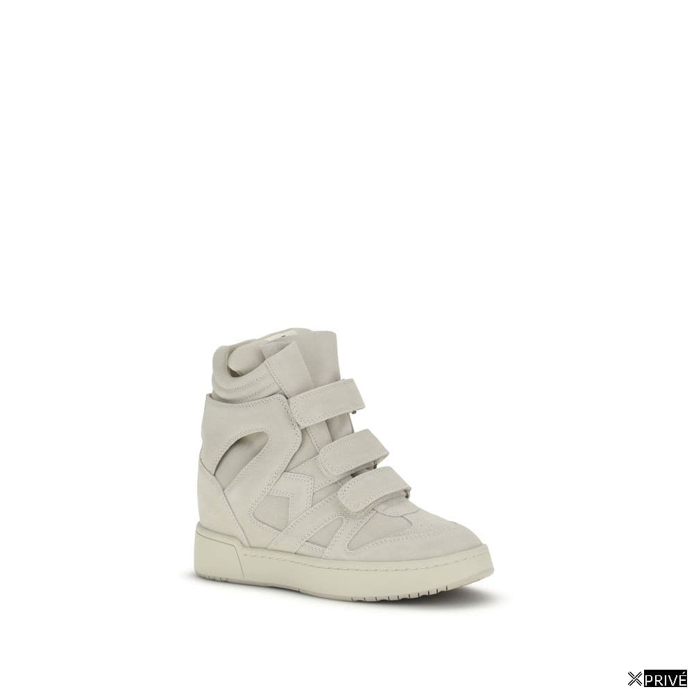 Beige Calf Leather Bos Taurus Platform Sneakers — 2