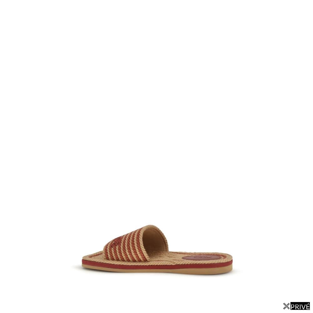 Brown Raffia Slippers — 3