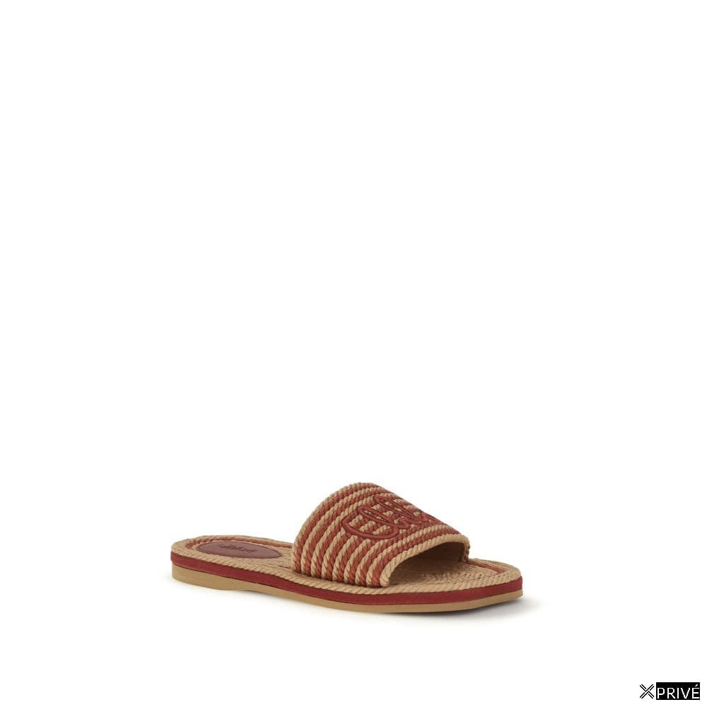 Brown Raffia Slippers — 2