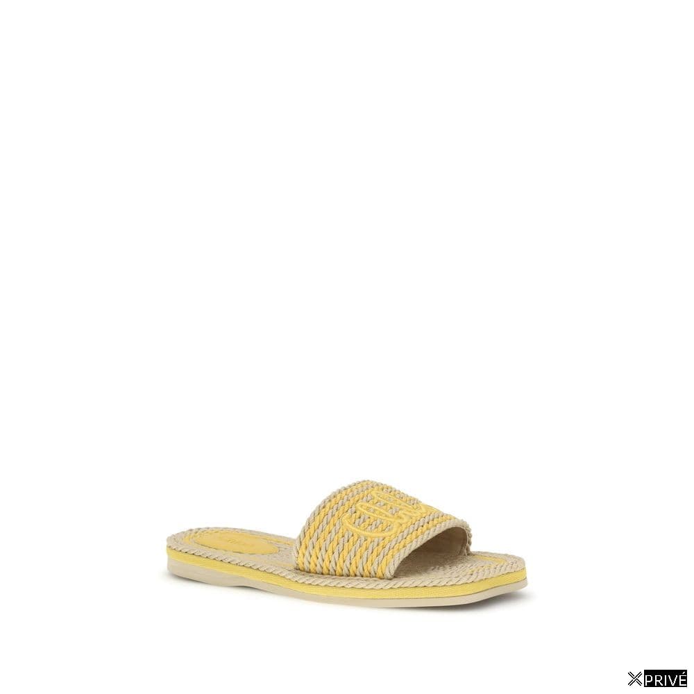 Beige Raffia Sandals — 2