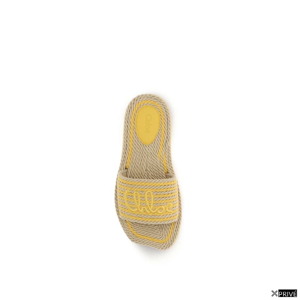 Beige Raffia Sandals — 4