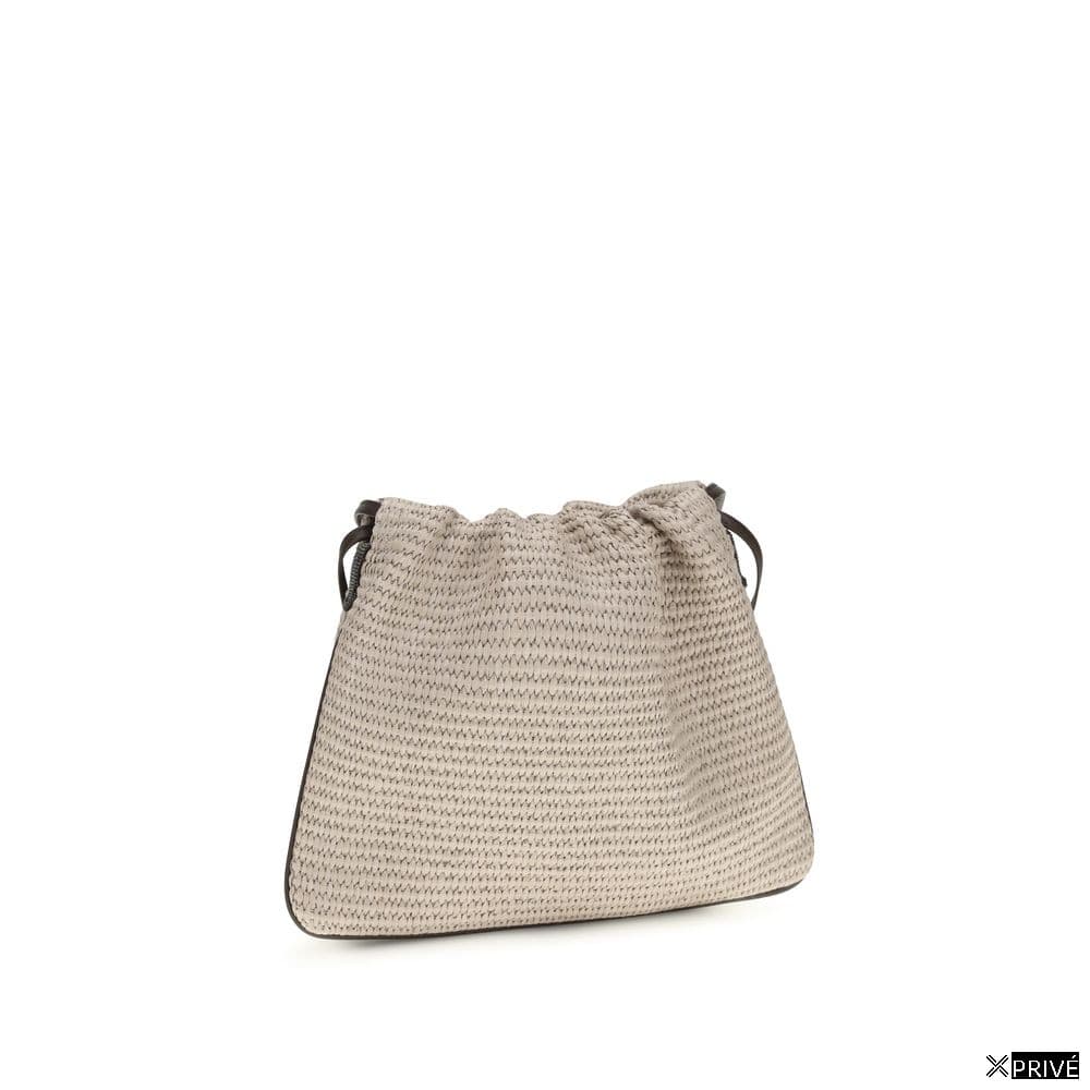 Sac à main beige en Coton — 3