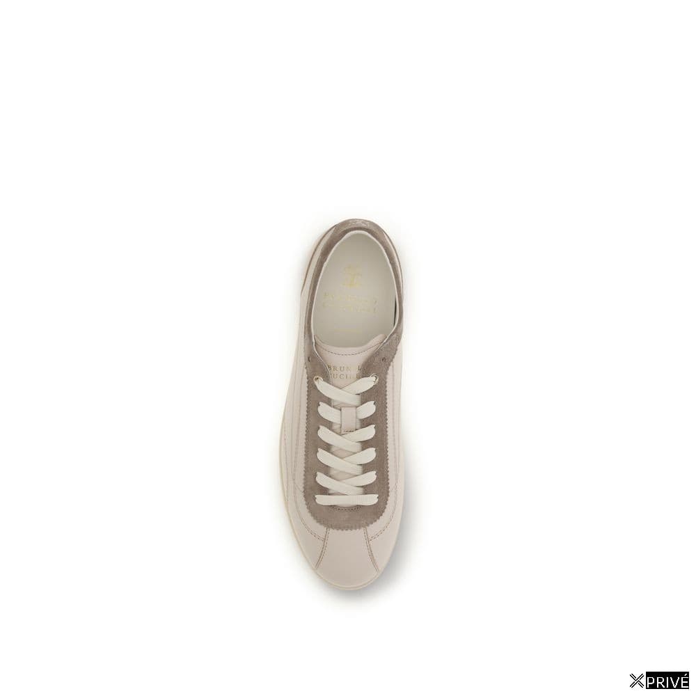Chaussures de sport beiges en Cuir — 4