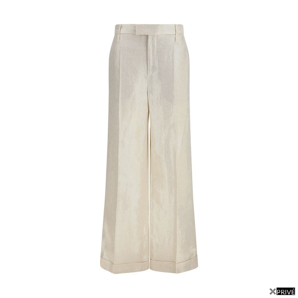 Jeans beige en Soie — 1