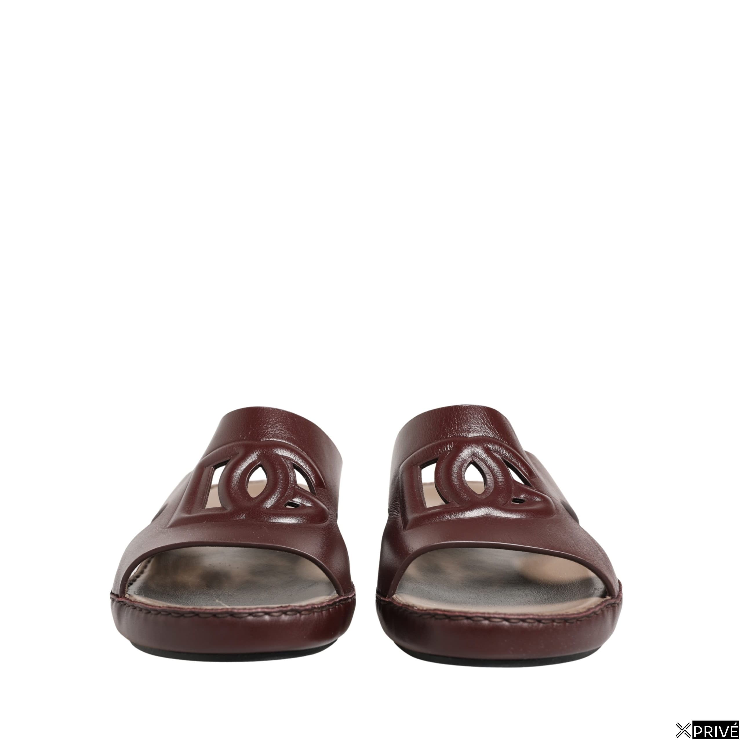 Sandales bordeaux en Cuir — 3