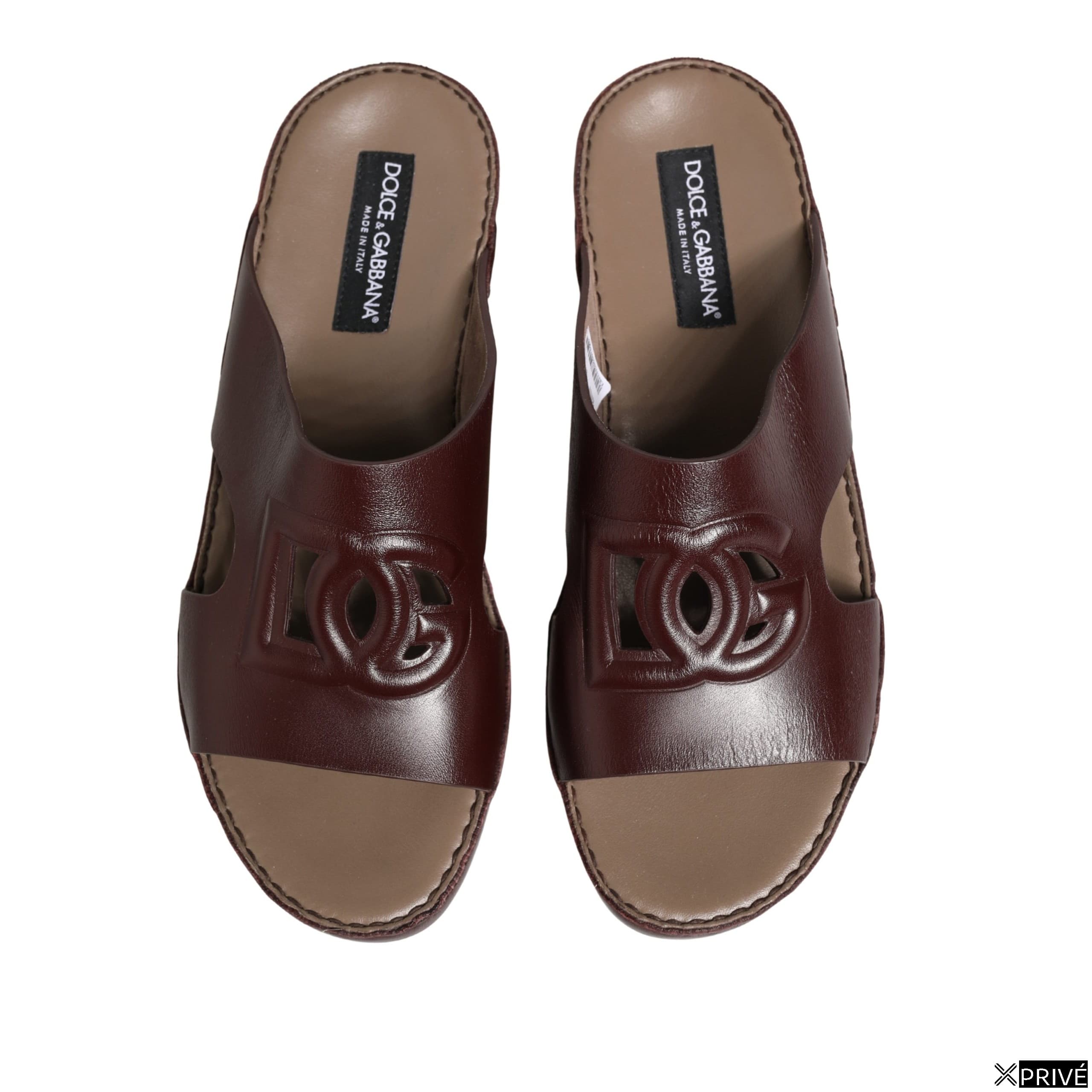 Sandales bordeaux en Cuir — 4