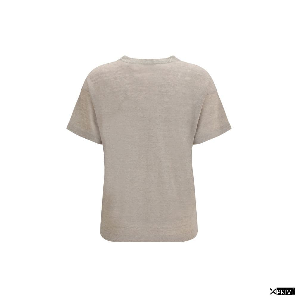 Top beige en Lin — 2