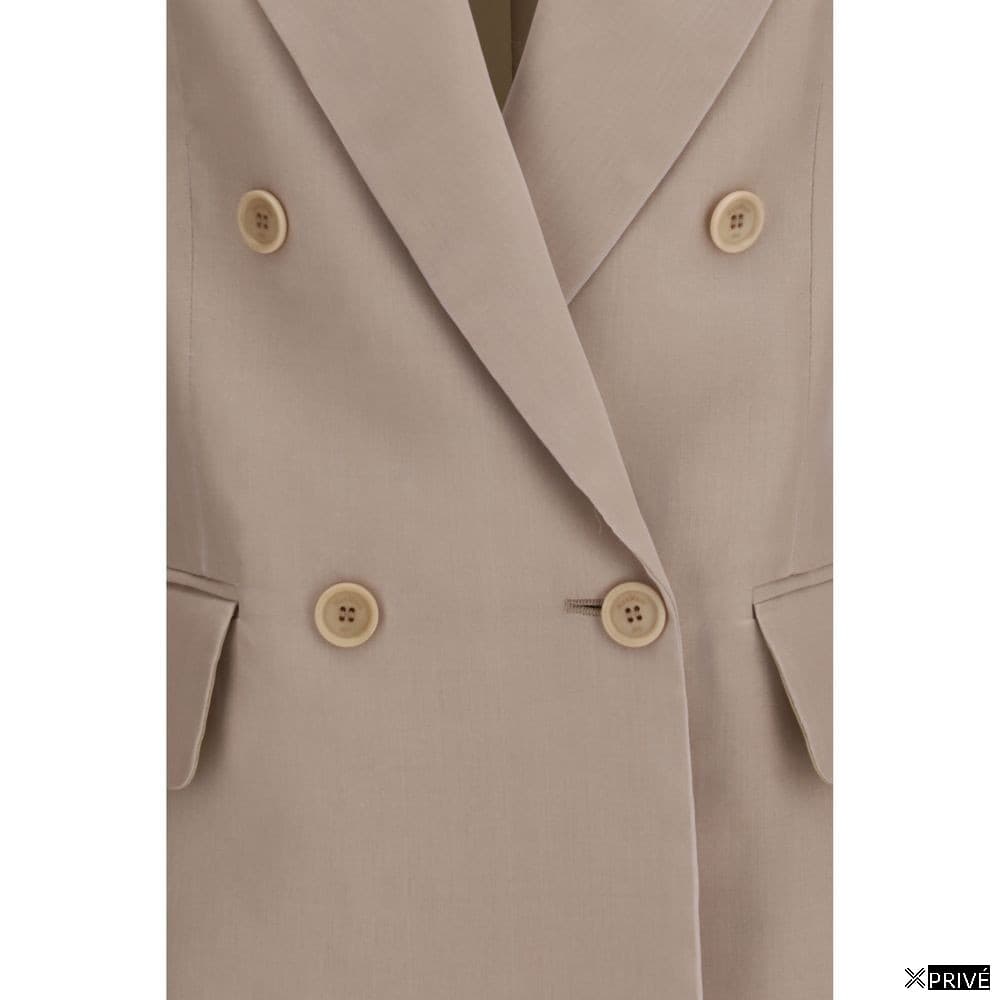 Costume et blazer beige en Soie — 3