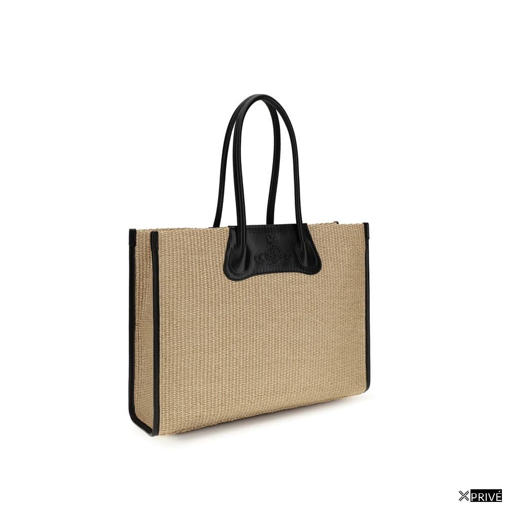Sac bandoulière beige en Raphia — 2