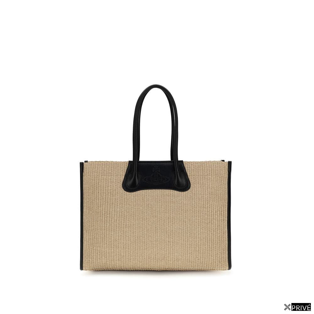 Sac bandoulière beige en Raphia — 1