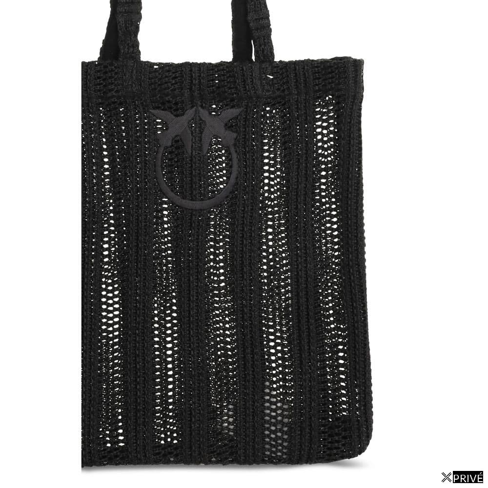 Sac bandoulière noir en Raphia — 3