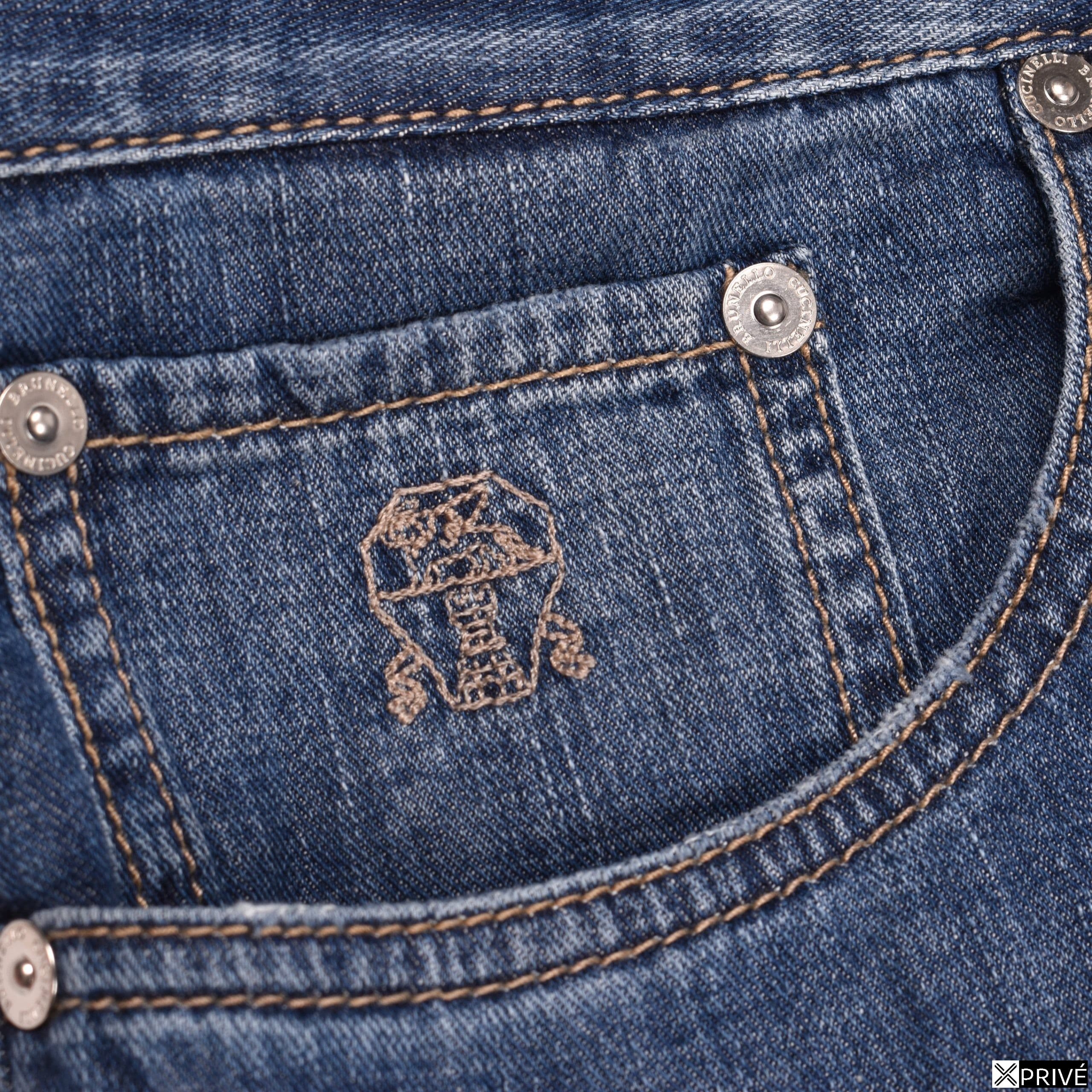 Jeans bleu en Coton — 3