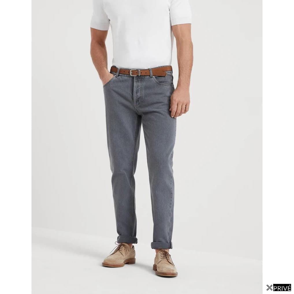 Jeans bleu clair en Coton — 4