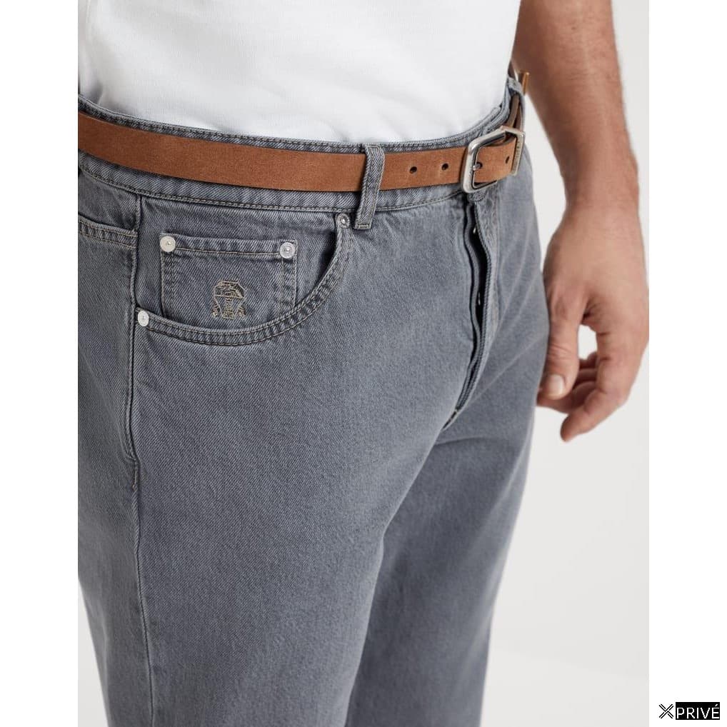 Jeans bleu clair en Coton — 3