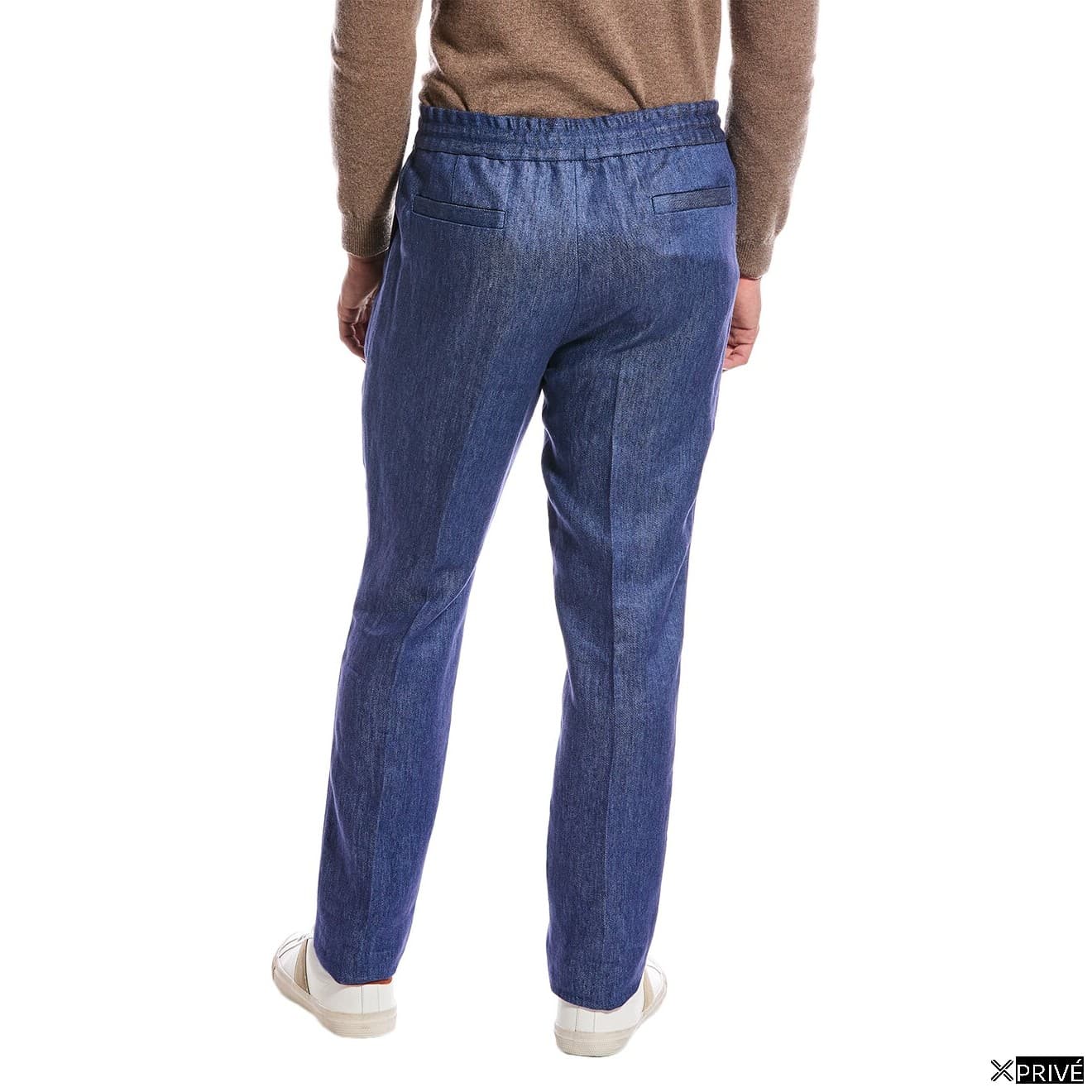 Blue Linen Casual Pants — 2