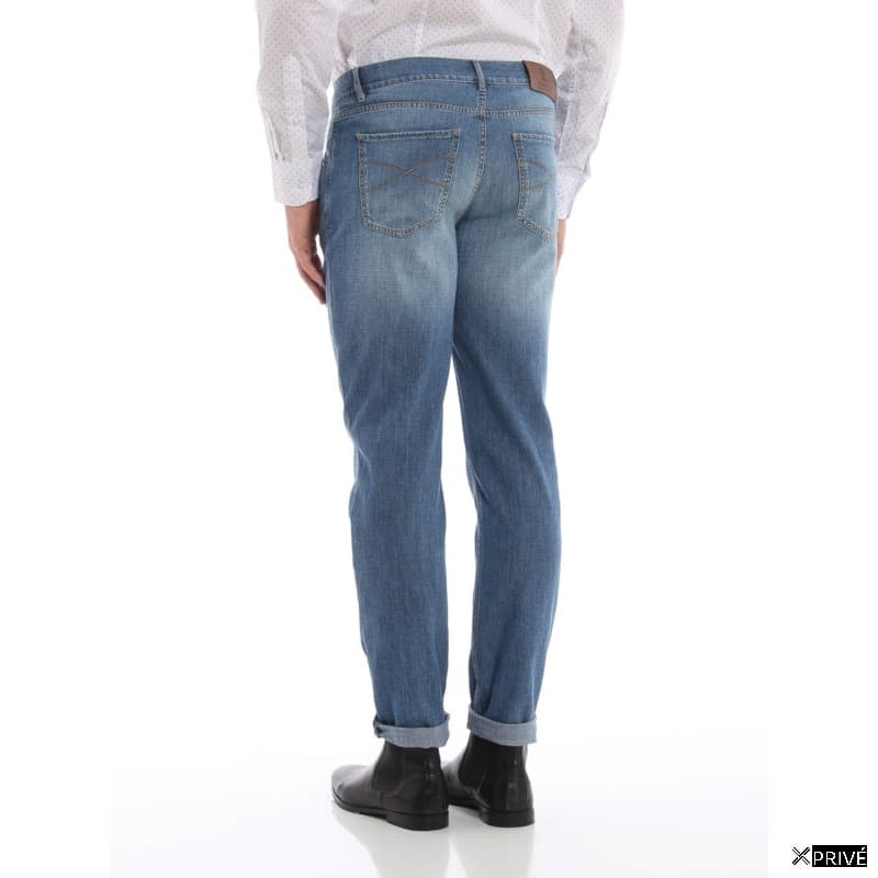 Jeans bleu en Coton — 4