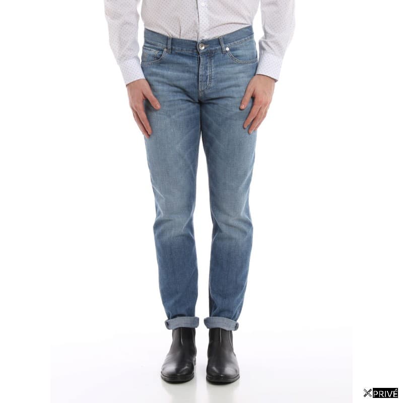 Jeans bleu en Coton — 3