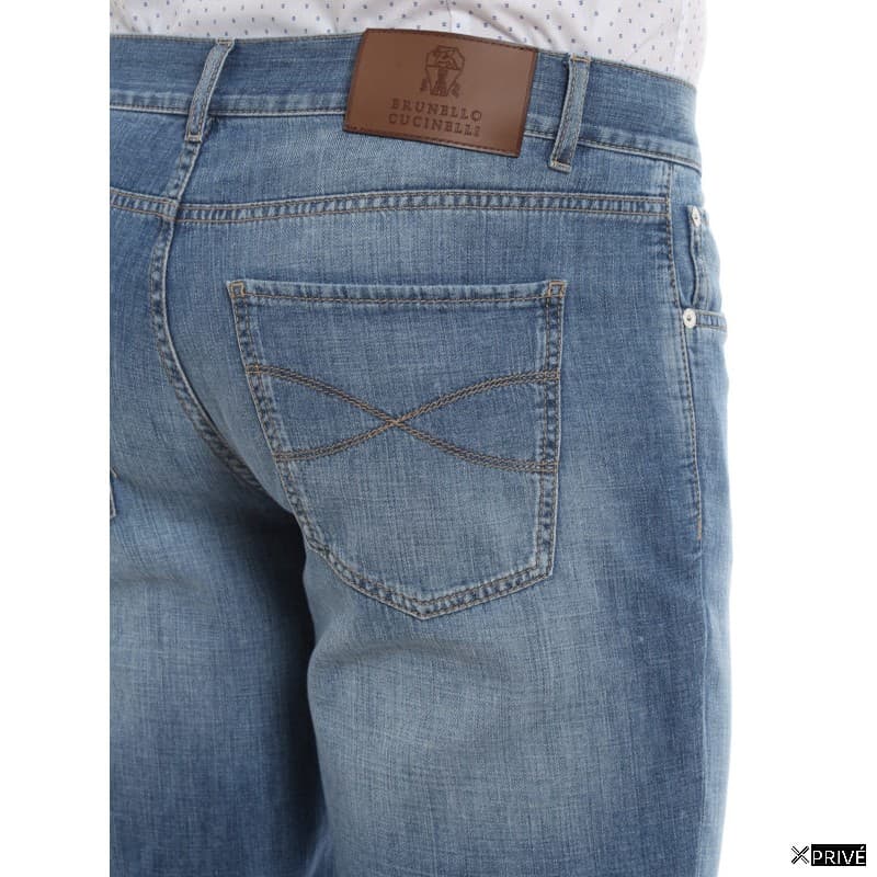 Jeans bleu en Coton — 5