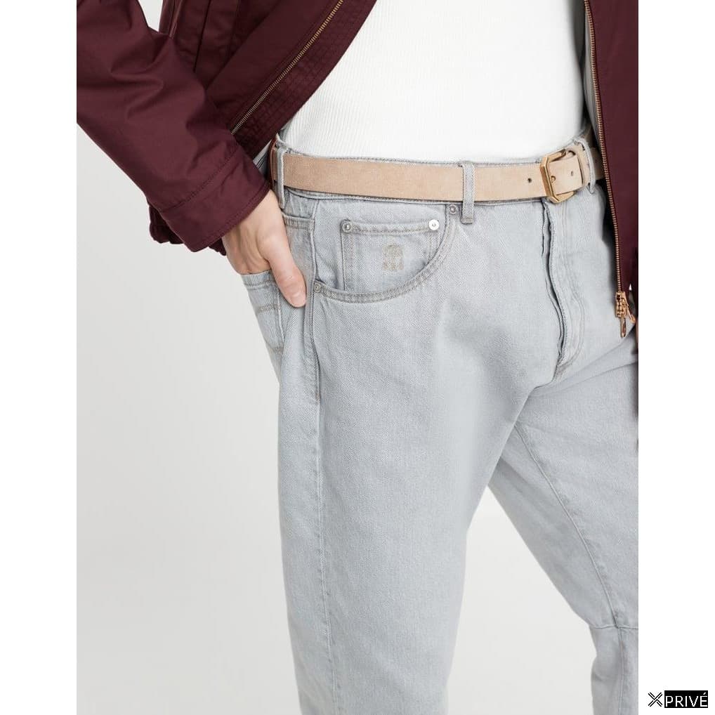 Jeans bleu en Coton — 3