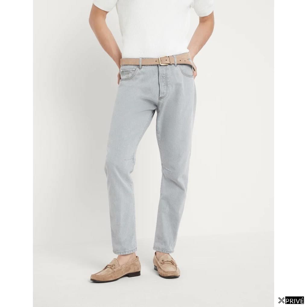 Jeans bleu en Coton — 4