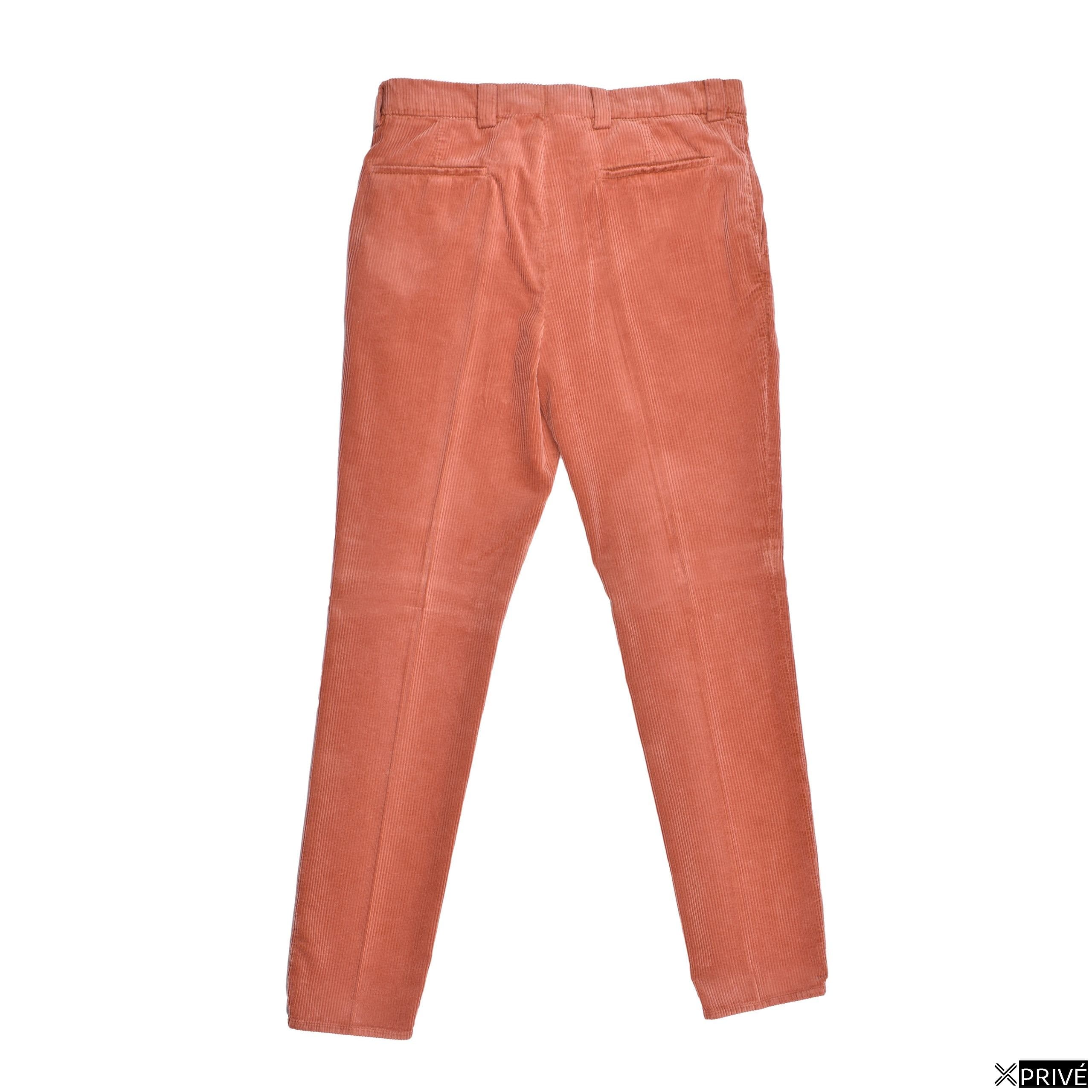 Orange Cotton Casual Pants — 2
