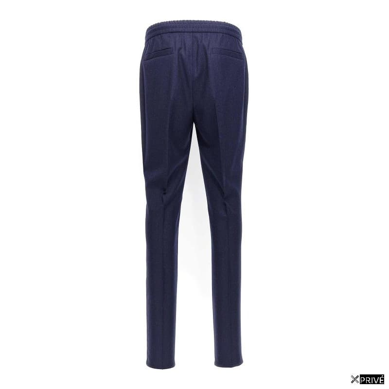 Blue Wool Casual Pants — 2