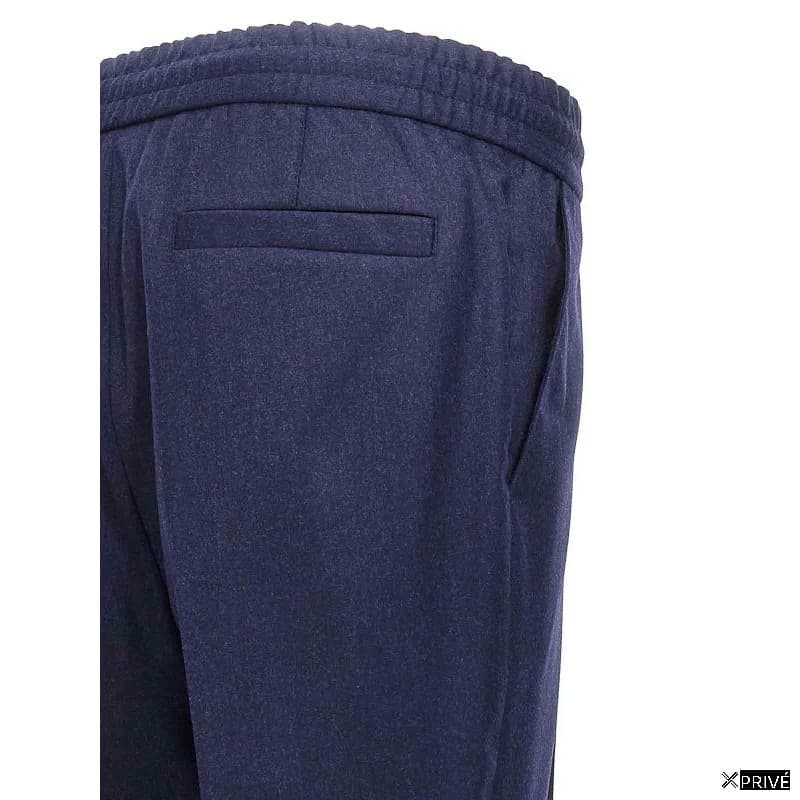 Blue Wool Casual Pants — 4