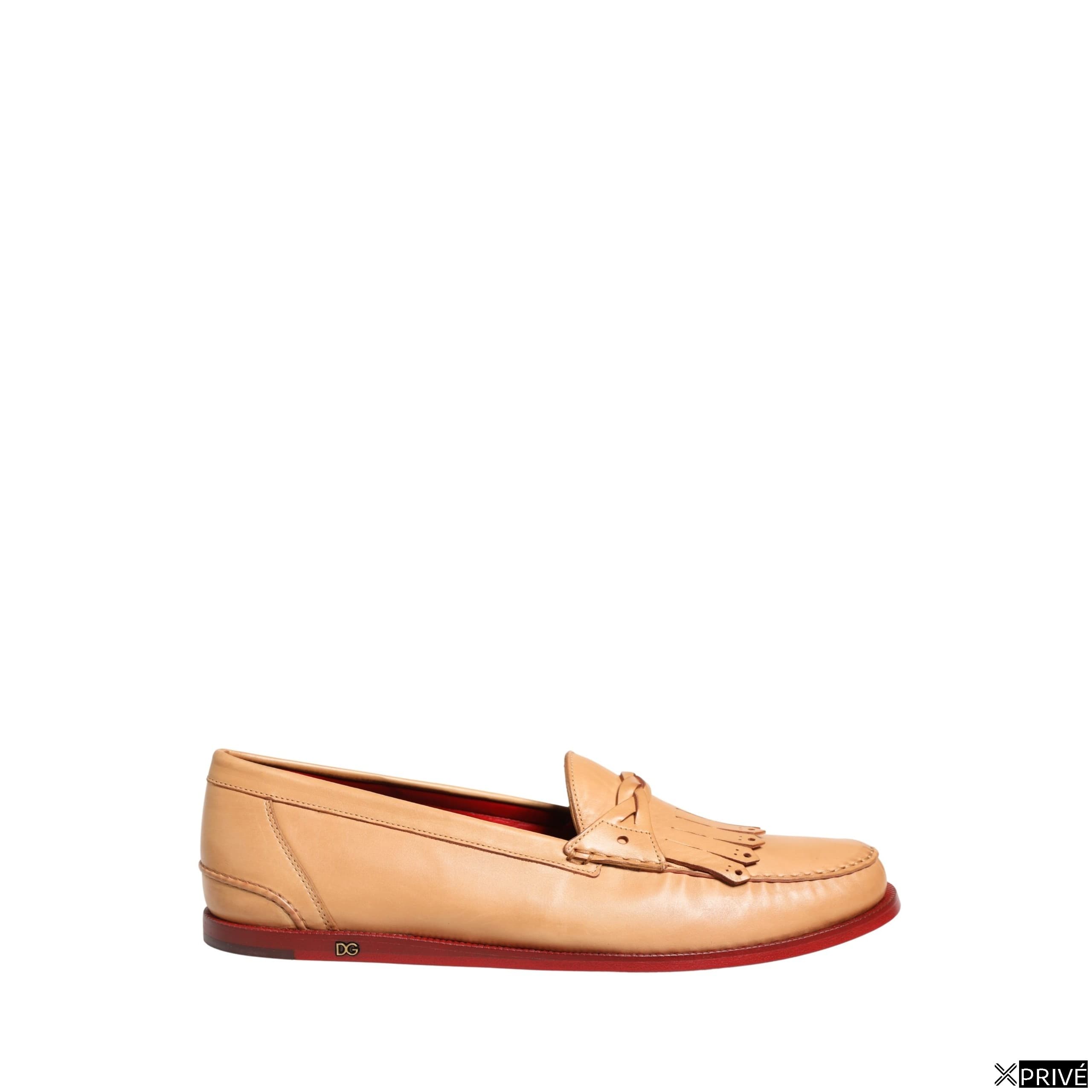 Mocassin beige en Cuir — 1