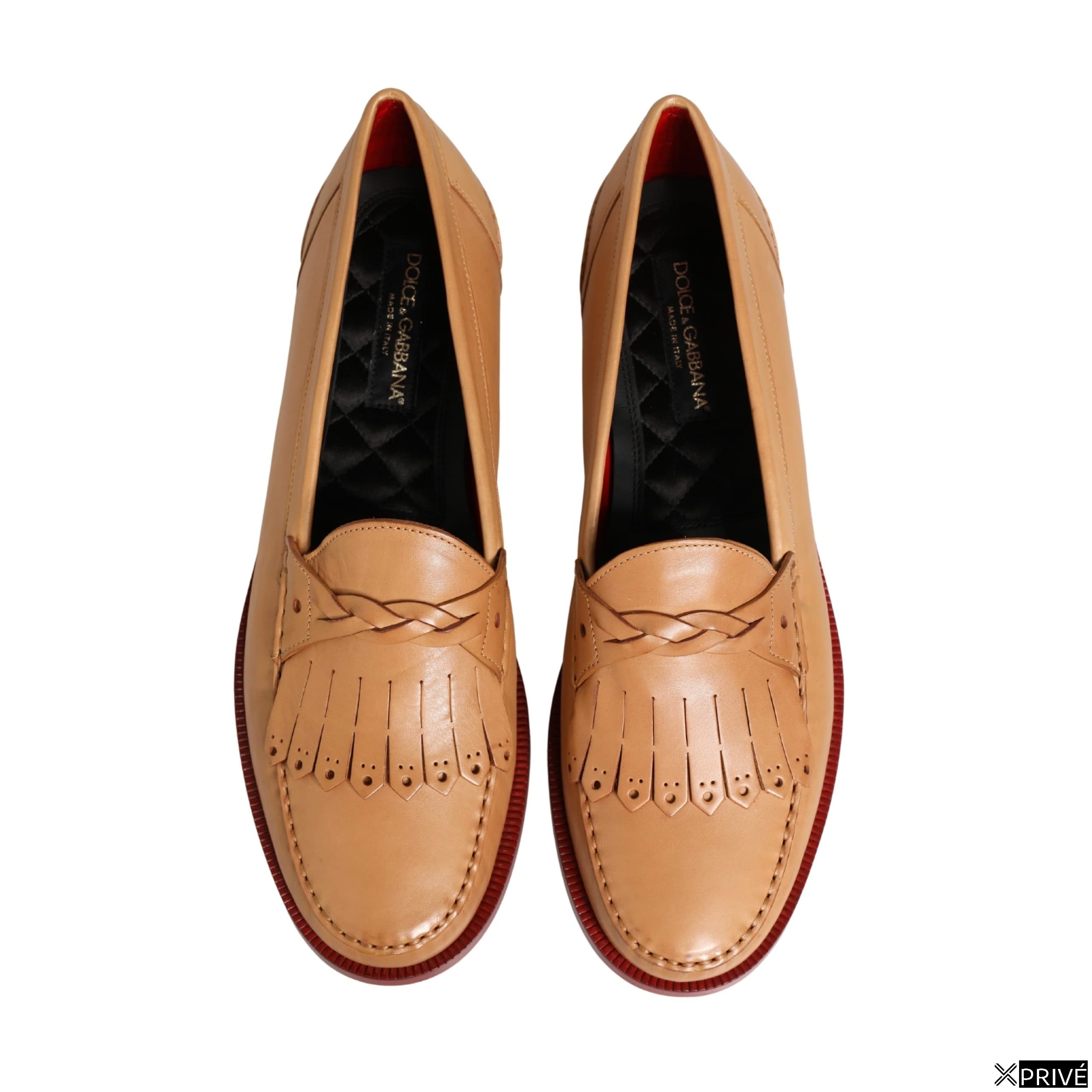 Mocassin beige en Cuir — 4