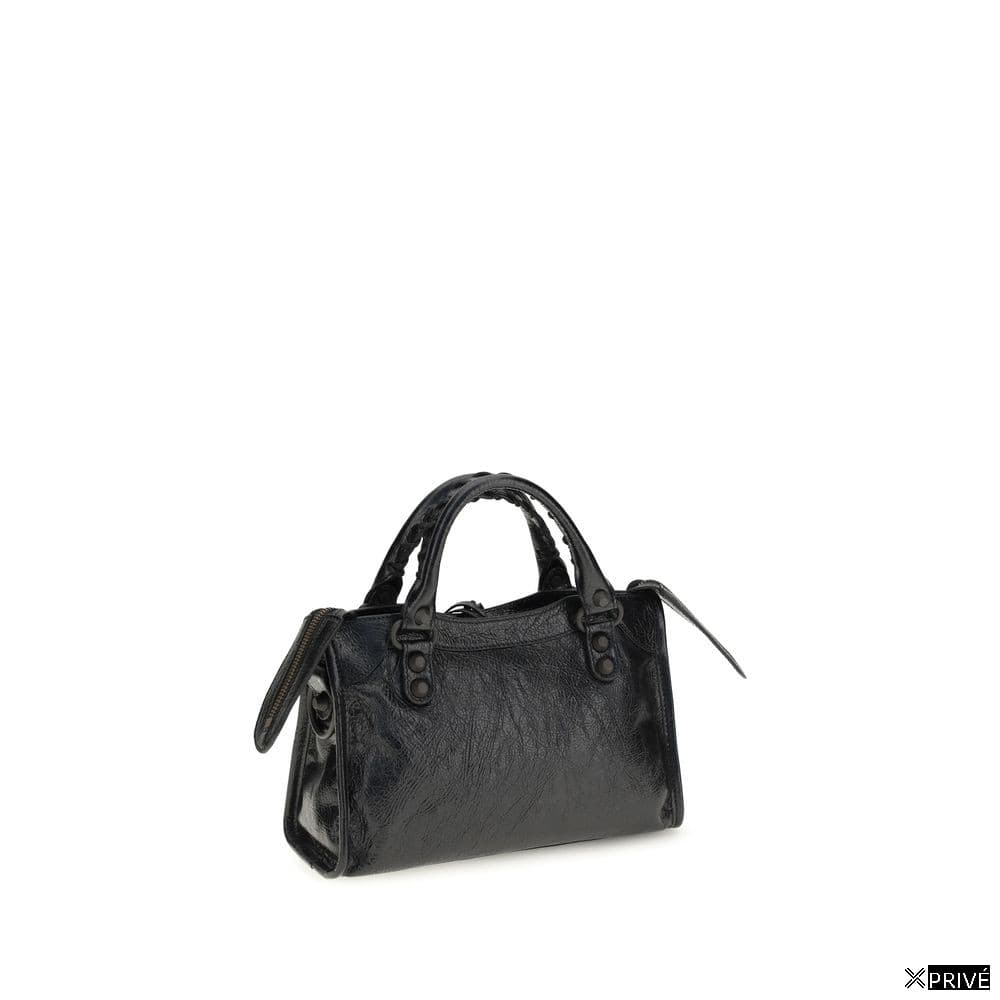 Black Lamb Leather Shoulder Bag — 3
