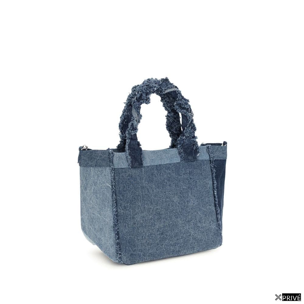 Sac à main bleu en Coton — 3