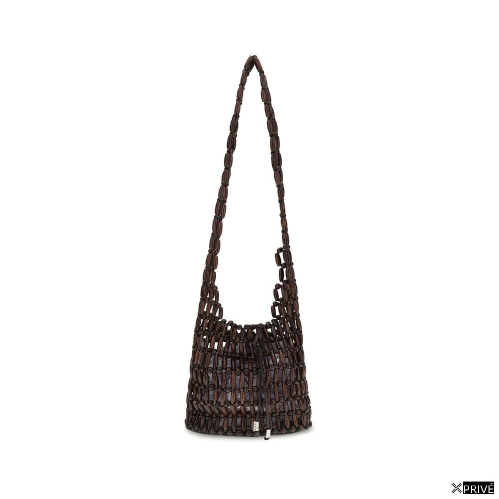 Sac bandoulière brun en Bois — 1
