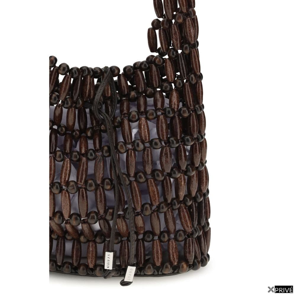 Sac bandoulière brun en Bois — 4