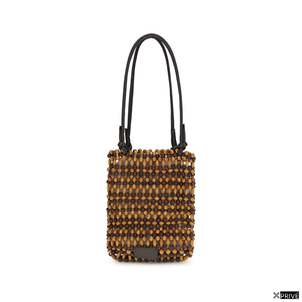 Sac bandoulière brun en Bois — 1
