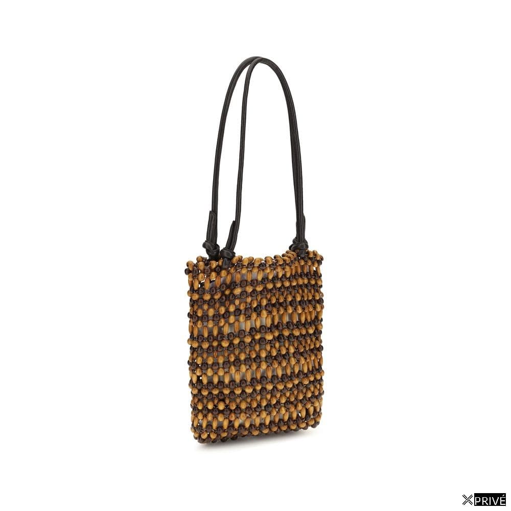 Sac bandoulière brun en Bois — 3