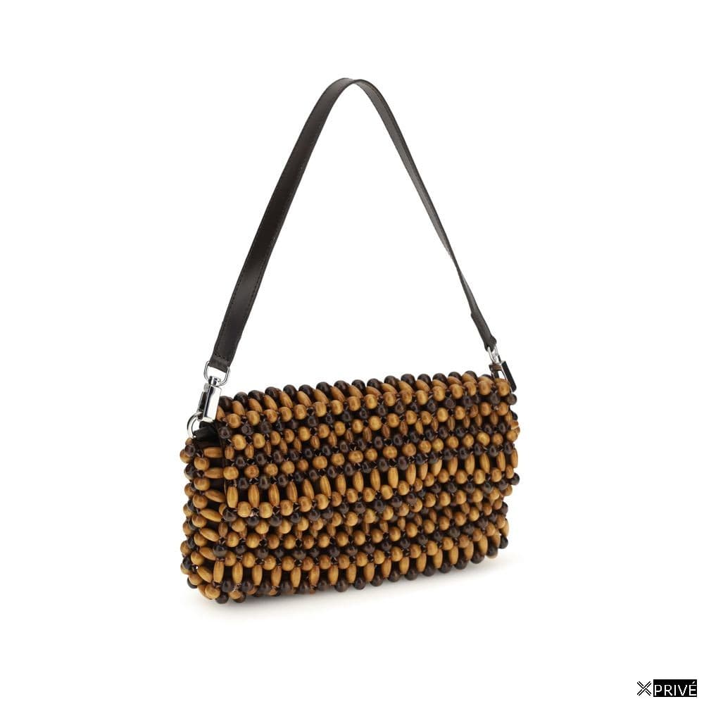 Sac bandoulière brun en Bois — 2